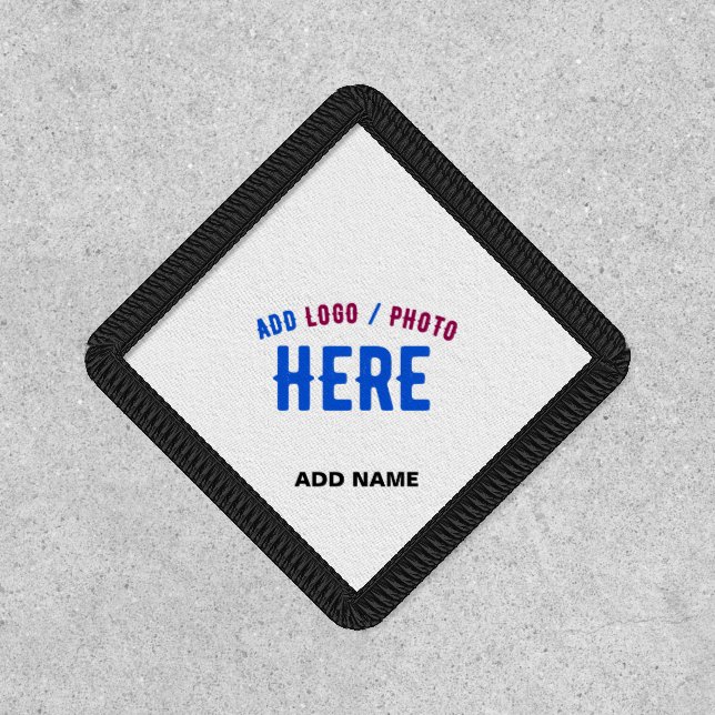STYLISH MODERN CUSTOMIZABLE WHITE VERIFIED BRANDED PATCH (Front)