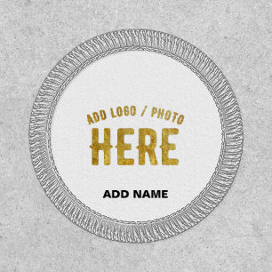 STYLISH MODERN CUSTOMIZABLE WHITE VERIFIED BRANDED PATCH