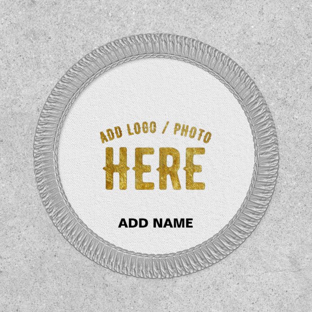 STYLISH MODERN CUSTOMIZABLE WHITE VERIFIED BRANDED PATCH (Front)