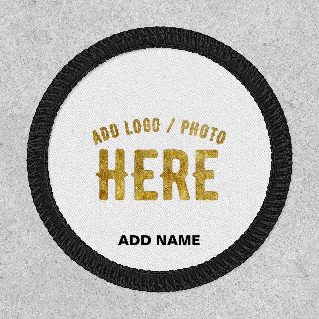 STYLISH MODERN CUSTOMIZABLE WHITE VERIFIED BRANDED PATCH (Front)