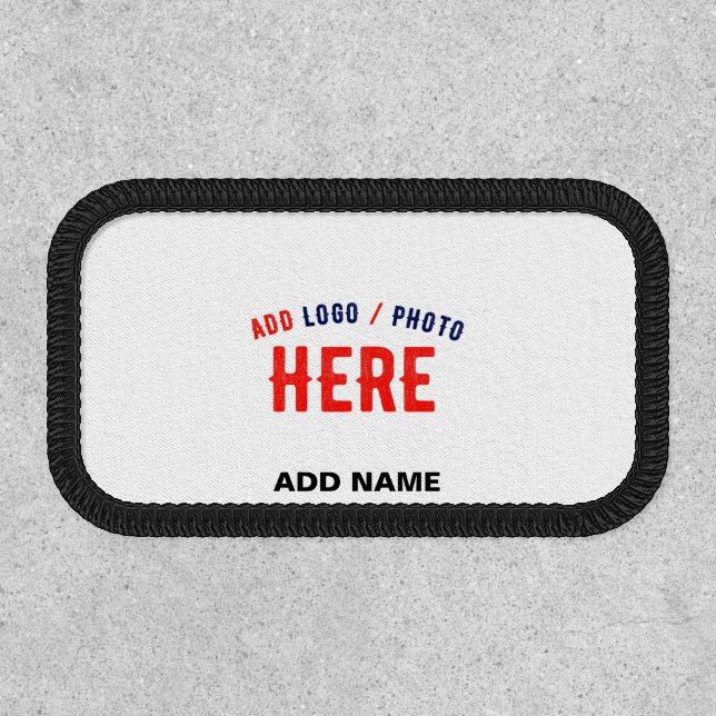 STYLISH MODERN CUSTOMIZABLE WHITE VERIFIED BRANDED PATCH (Front)