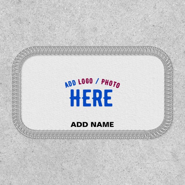 STYLISH MODERN CUSTOMIZABLE WHITE VERIFIED BRANDED PATCH (Front)
