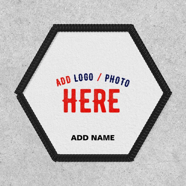 STYLISH MODERN CUSTOMIZABLE WHITE VERIFIED BRANDED PATCH (Front)