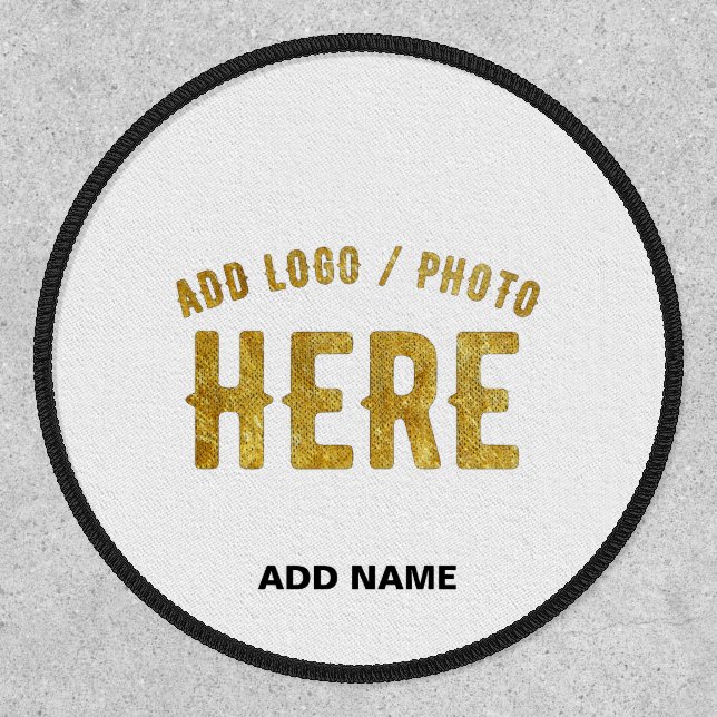 STYLISH MODERN CUSTOMIZABLE WHITE VERIFIED BRANDED PATCH (Front)