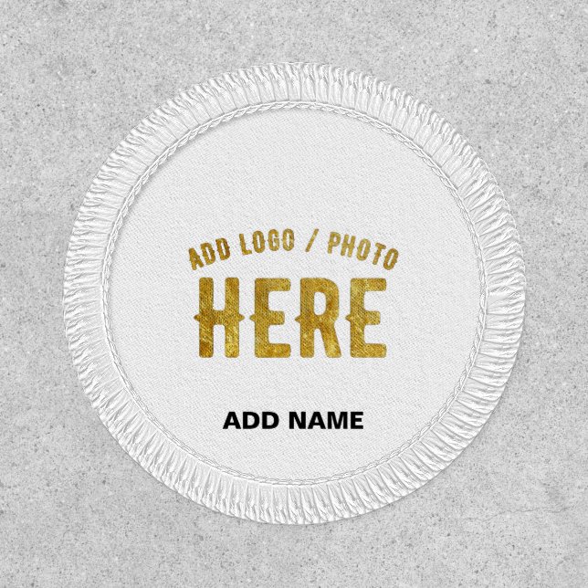 STYLISH MODERN CUSTOMIZABLE WHITE VERIFIED BRANDED PATCH (Front)