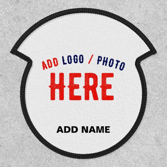 STYLISH MODERN CUSTOMIZABLE WHITE VERIFIED BRANDED PATCH (Front)