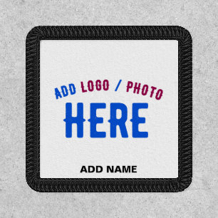 STYLISH MODERN CUSTOMIZABLE WHITE VERIFIED BRANDED PATCH