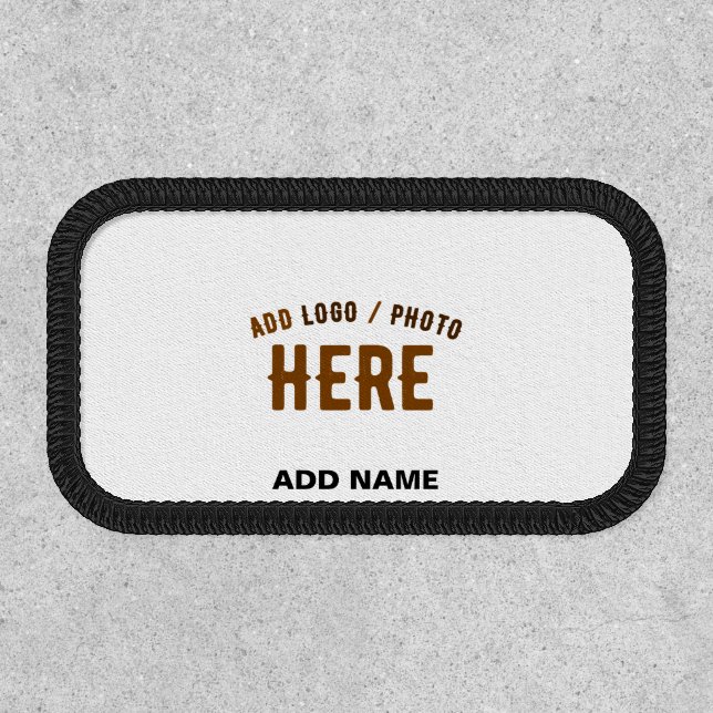 STYLISH MODERN CUSTOMIZABLE WHITE VERIFIED BRANDED PATCH (Front)