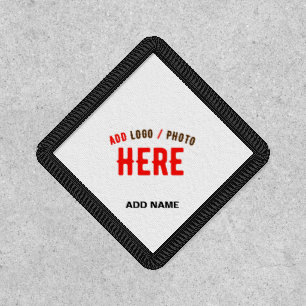 STYLISH MODERN CUSTOMIZABLE WHITE VERIFIED BRANDED PATCH