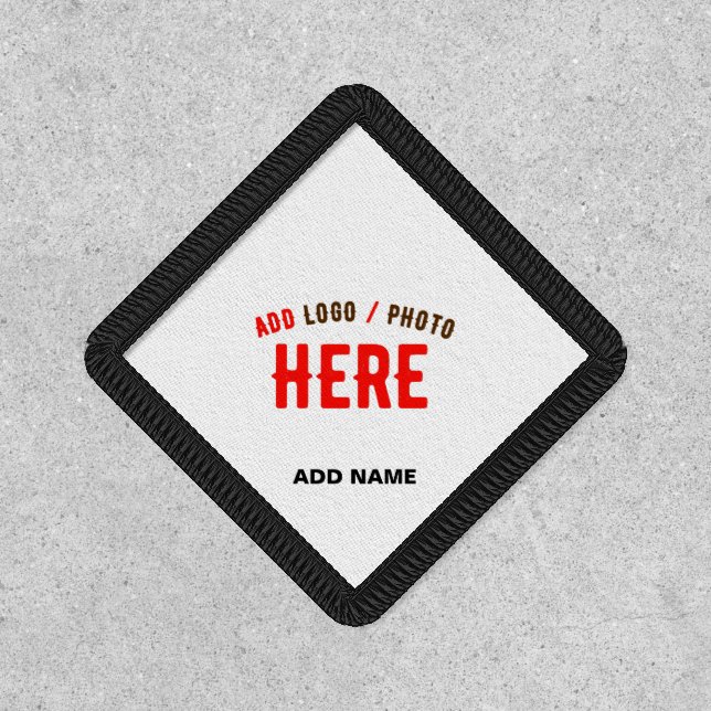 STYLISH MODERN CUSTOMIZABLE WHITE VERIFIED BRANDED PATCH (Front)