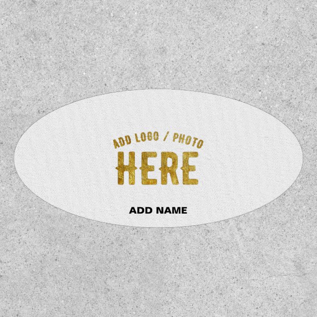 STYLISH MODERN CUSTOMIZABLE WHITE VERIFIED BRANDED PATCH (Front)