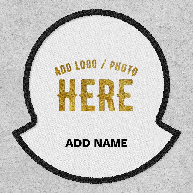 STYLISH MODERN CUSTOMIZABLE WHITE VERIFIED BRANDED PATCH (Front)