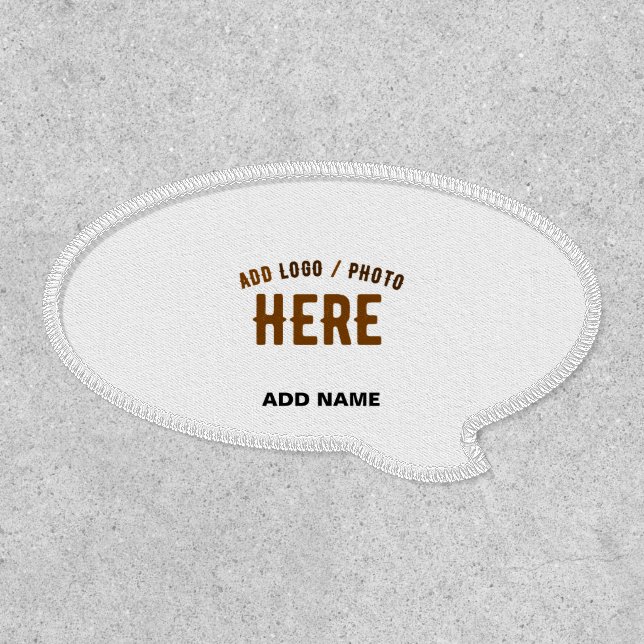 STYLISH MODERN CUSTOMIZABLE WHITE VERIFIED BRANDED PATCH (Front)