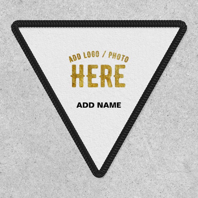 STYLISH MODERN CUSTOMIZABLE WHITE VERIFIED BRANDED PATCH (Front)