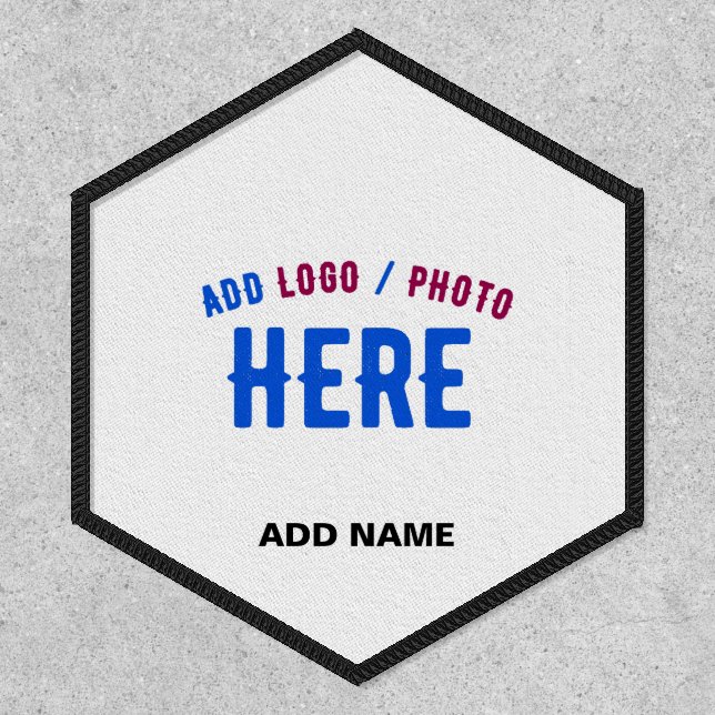 STYLISH MODERN CUSTOMIZABLE WHITE VERIFIED BRANDED PATCH (Front)