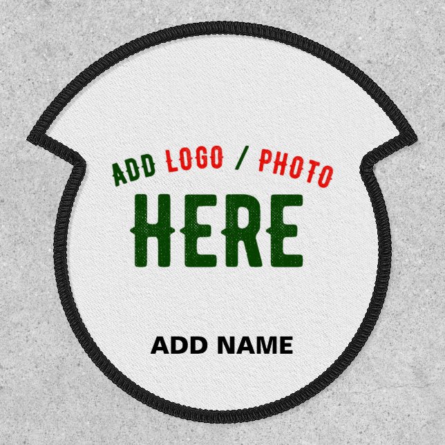 STYLISH MODERN CUSTOMIZABLE WHITE VERIFIED BRANDED PATCH (Front)