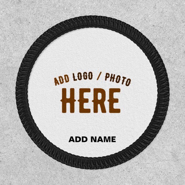 STYLISH MODERN CUSTOMIZABLE WHITE VERIFIED BRANDED PATCH (Front)