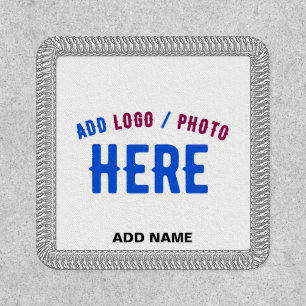 STYLISH MODERN CUSTOMIZABLE WHITE VERIFIED BRANDED PATCH