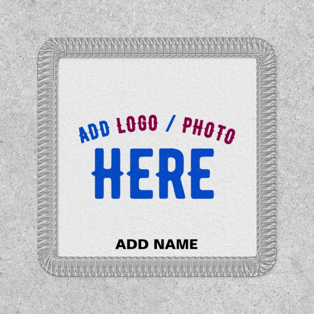 STYLISH MODERN CUSTOMIZABLE WHITE VERIFIED BRANDED PATCH (Front)