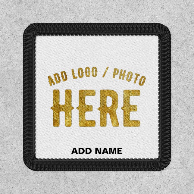 STYLISH MODERN CUSTOMIZABLE WHITE VERIFIED BRANDED PATCH (Front)