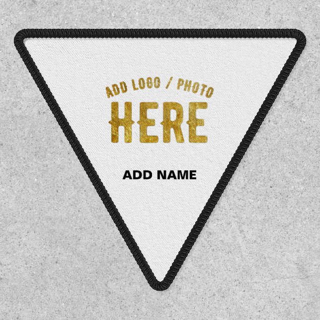 STYLISH MODERN CUSTOMIZABLE WHITE VERIFIED BRANDED PATCH (Front)