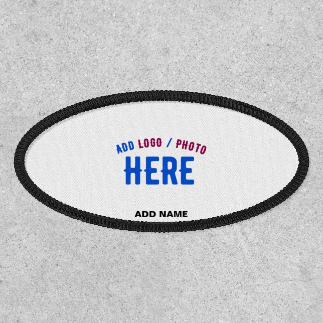 STYLISH MODERN CUSTOMIZABLE WHITE VERIFIED BRANDED PATCH (Front)
