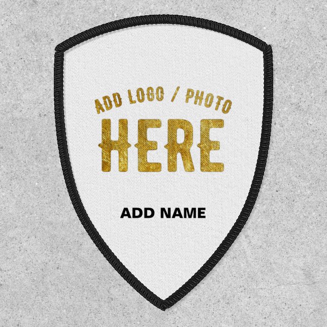 STYLISH MODERN CUSTOMIZABLE WHITE VERIFIED BRANDED PATCH (Front)