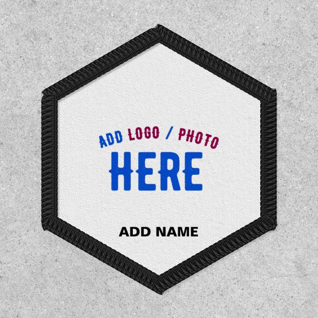 STYLISH MODERN CUSTOMIZABLE WHITE VERIFIED BRANDED PATCH (Front)