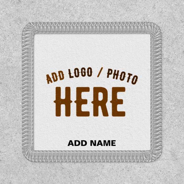 STYLISH MODERN CUSTOMIZABLE WHITE VERIFIED BRANDED PATCH (Front)