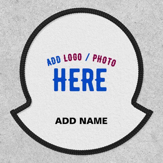 STYLISH MODERN CUSTOMIZABLE WHITE VERIFIED BRANDED PATCH (Front)