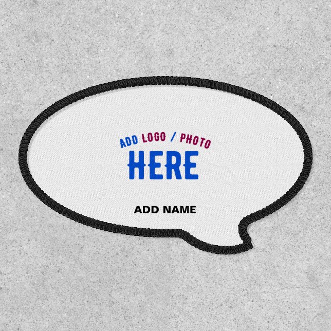 STYLISH MODERN CUSTOMIZABLE WHITE VERIFIED BRANDED PATCH (Front)