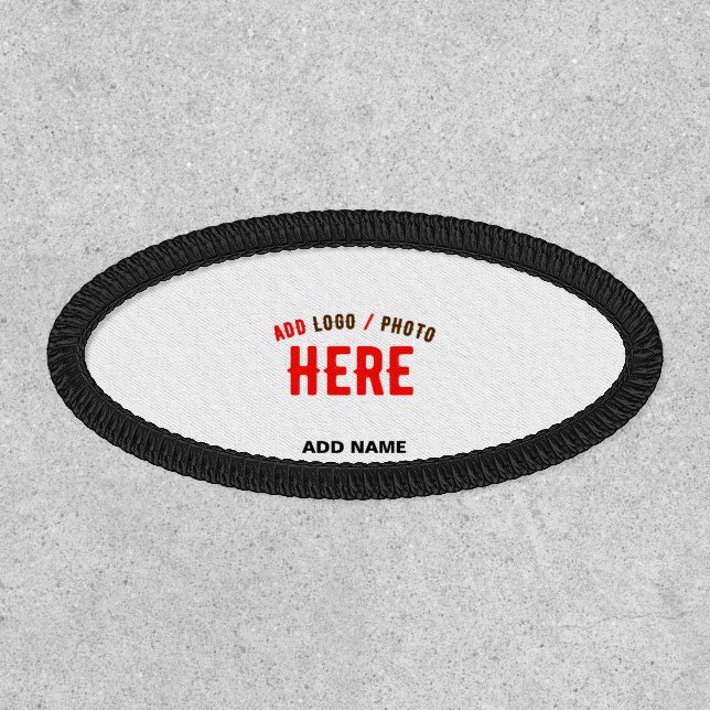 STYLISH MODERN CUSTOMIZABLE WHITE VERIFIED BRANDED PATCH (Front)