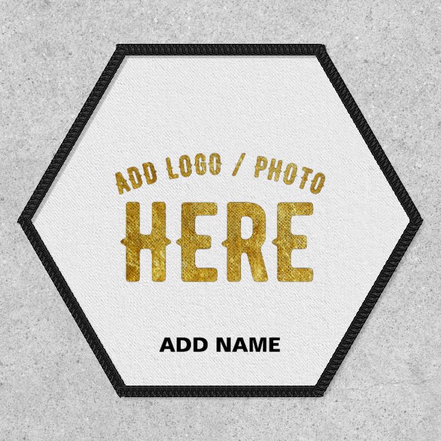 STYLISH MODERN CUSTOMIZABLE WHITE VERIFIED BRANDED PATCH (Front)