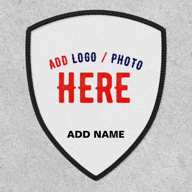 STYLISH MODERN CUSTOMIZABLE WHITE VERIFIED BRANDED PATCH (Front)