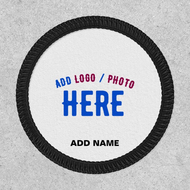 STYLISH MODERN CUSTOMIZABLE WHITE VERIFIED BRANDED PATCH (Front)