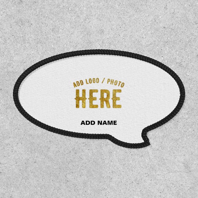 STYLISH MODERN CUSTOMIZABLE WHITE VERIFIED BRANDED PATCH (Front)