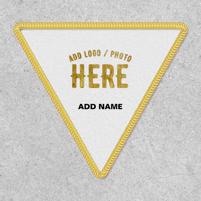 STYLISH MODERN CUSTOMIZABLE WHITE VERIFIED BRANDED PATCH (Front)