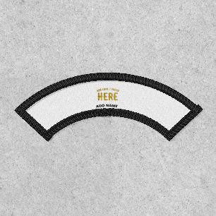 STYLISH MODERN CUSTOMIZABLE WHITE VERIFIED BRANDED PATCH