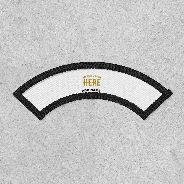 STYLISH MODERN CUSTOMIZABLE WHITE VERIFIED BRANDED PATCH (Front)