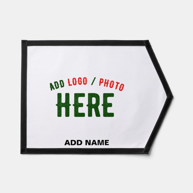 STYLISH MODERN CUSTOMIZABLE WHITE VERIFIED BRANDED PENNANT (Front)
