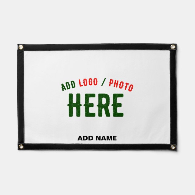STYLISH MODERN CUSTOMIZABLE WHITE VERIFIED BRANDED PENNANT (Front)