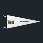 STYLISH MODERN CUSTOMIZABLE WHITE VERIFIED BRANDED PENNANT FLAG<br><div class="desc">THIS IS A DESIGN FITTING FOR EVERYONE.YOU CAN CHANGE, RESIZE OR ADD LOGO, PHOTO, TEXT AND COLOURS THE WAY YOU LIKE.THANK YOU.</div>