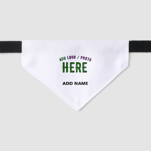 STYLISH MODERN CUSTOMIZABLE WHITE VERIFIED BRANDED PET BANDANA COLLAR