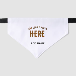 STYLISH MODERN CUSTOMIZABLE WHITE VERIFIED BRANDED PET BANDANA COLLAR