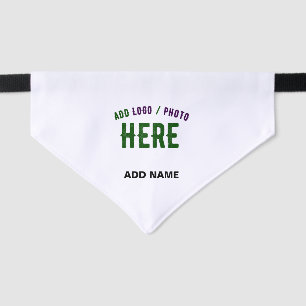 STYLISH MODERN CUSTOMIZABLE WHITE VERIFIED BRANDED PET BANDANA COLLAR