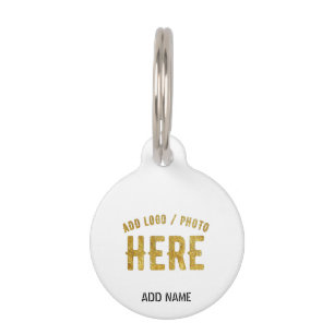 STYLISH MODERN CUSTOMIZABLE WHITE VERIFIED BRANDED PET ID TAG