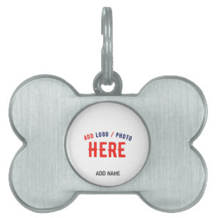 STYLISH MODERN CUSTOMIZABLE WHITE VERIFIED BRANDED PET ID TAG