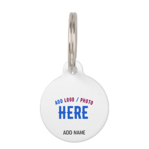 STYLISH MODERN CUSTOMIZABLE WHITE VERIFIED BRANDED PET ID TAG