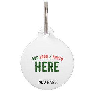 STYLISH MODERN CUSTOMIZABLE WHITE VERIFIED BRANDED PET ID TAG
