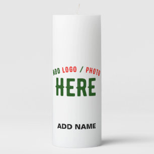 STYLISH MODERN CUSTOMIZABLE WHITE VERIFIED BRANDED PILLAR CANDLE